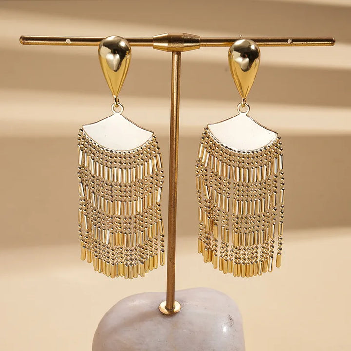 Cascade Tassel Drop Earrings