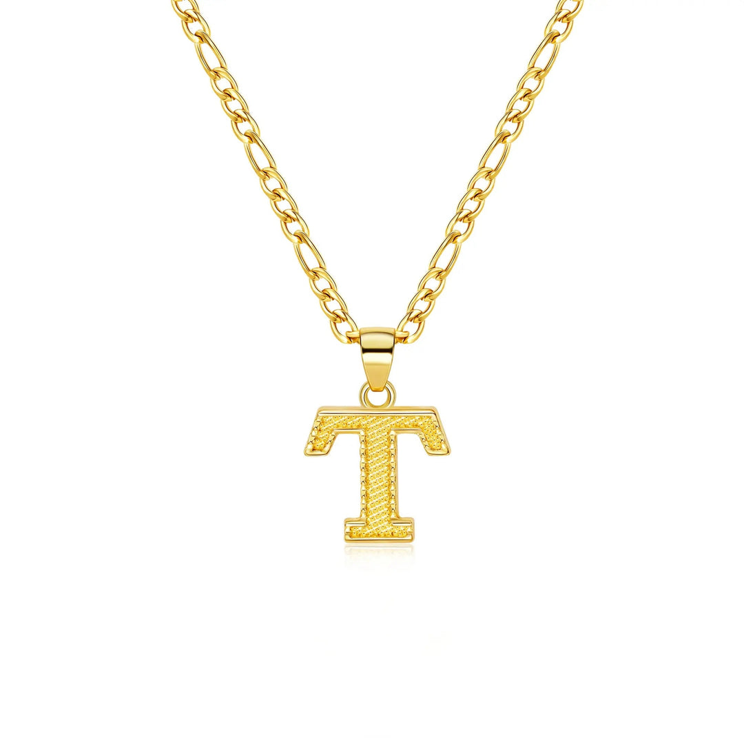 26 Letter Pendant Titanium Steel Necklace