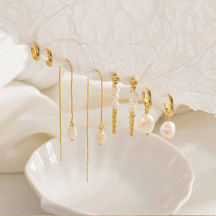 Pearl Drop Earrings Set
