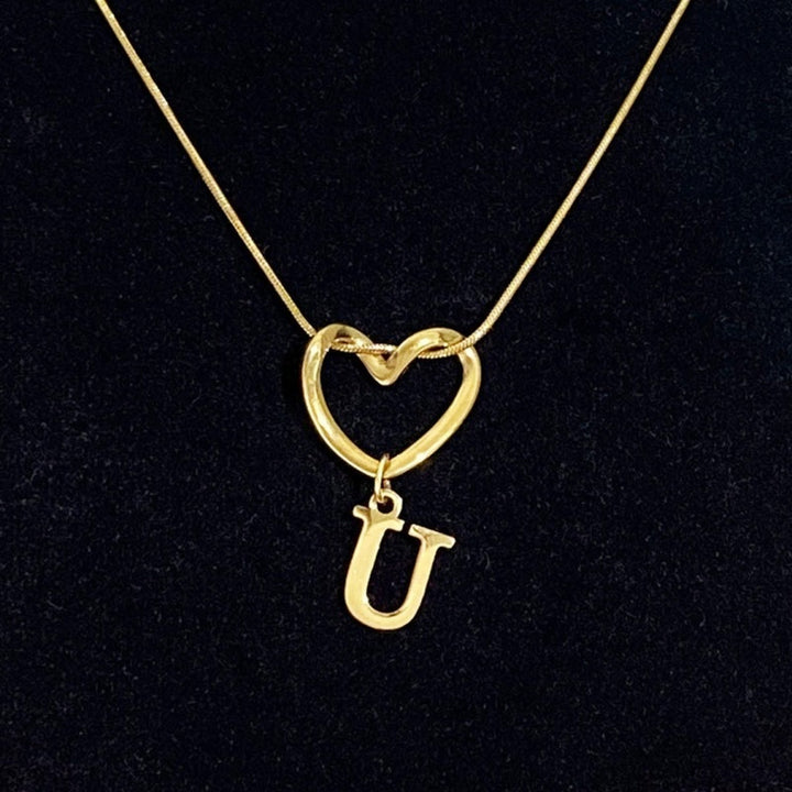 Personalized Heart Initial Necklace