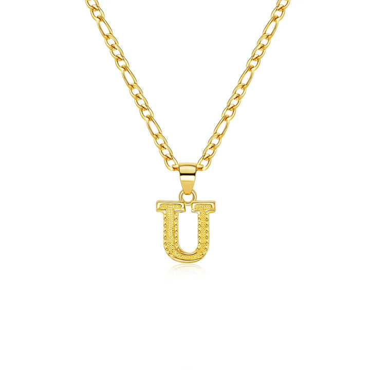 26 Letter Pendant Titanium Steel Necklace