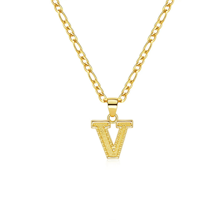 26 Letter Pendant Titanium Steel Necklace