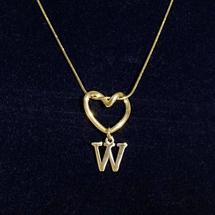 Personalized Heart Initial Necklace