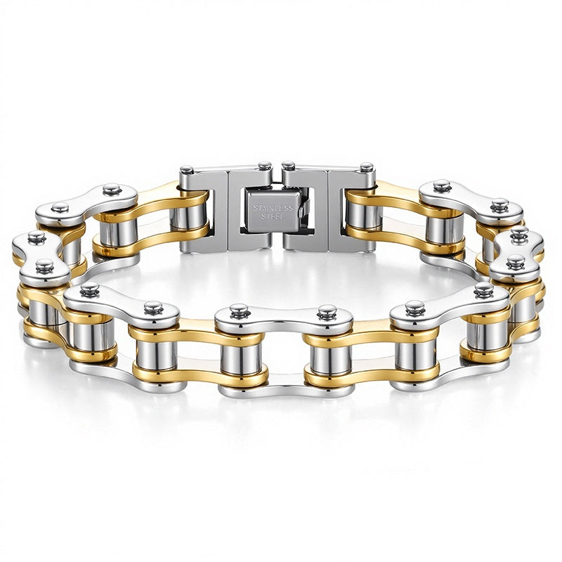 Stainless Steel Bike Chain Bracelet