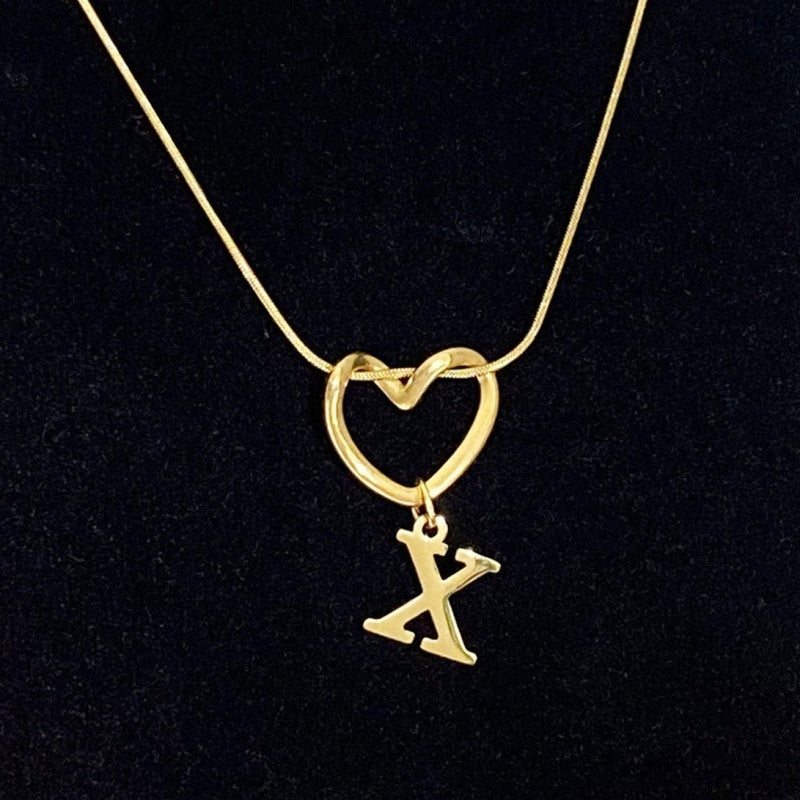 Personalized Heart Initial Necklace
