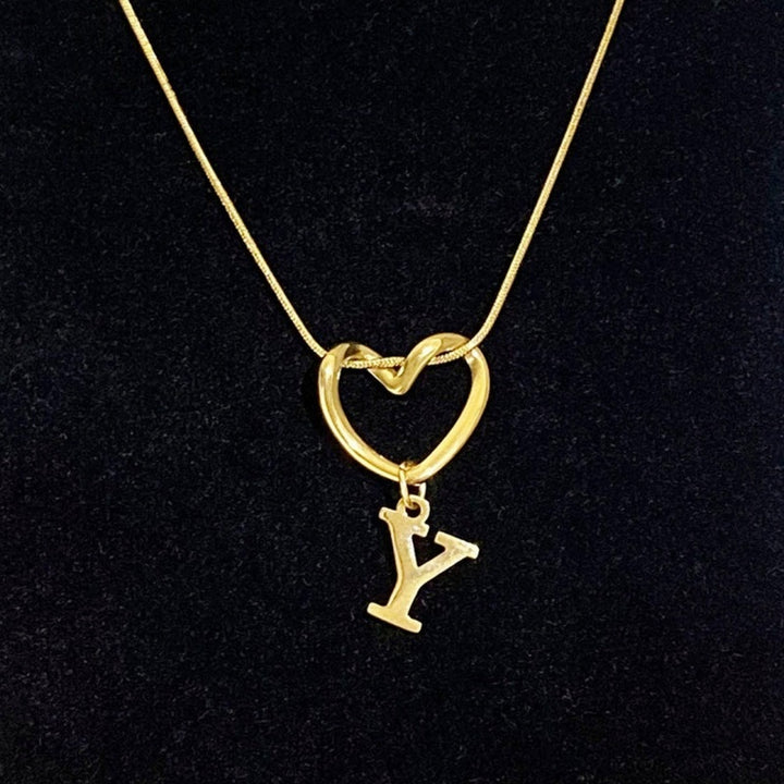 Personalized Heart Initial Necklace
