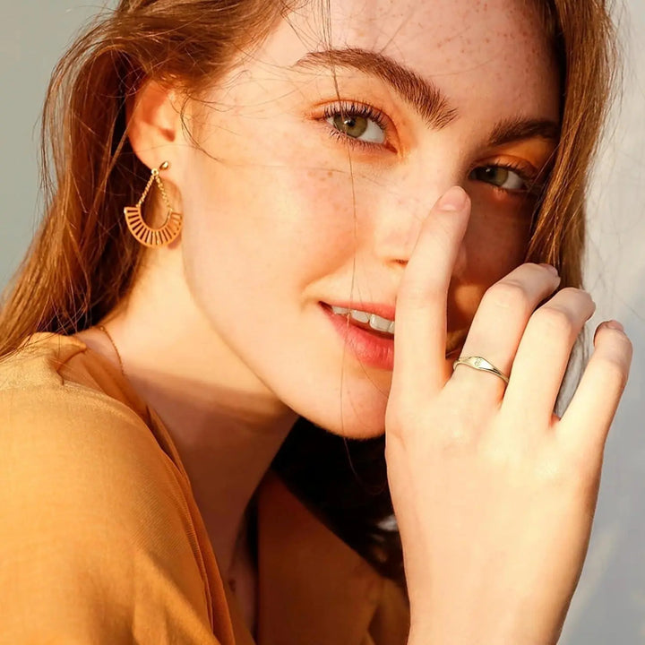 Initial Letter Stackable Ring Daily Wear