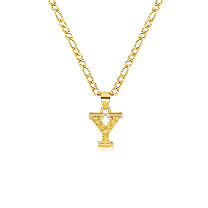 26 Letter Pendant Titanium Steel Necklace