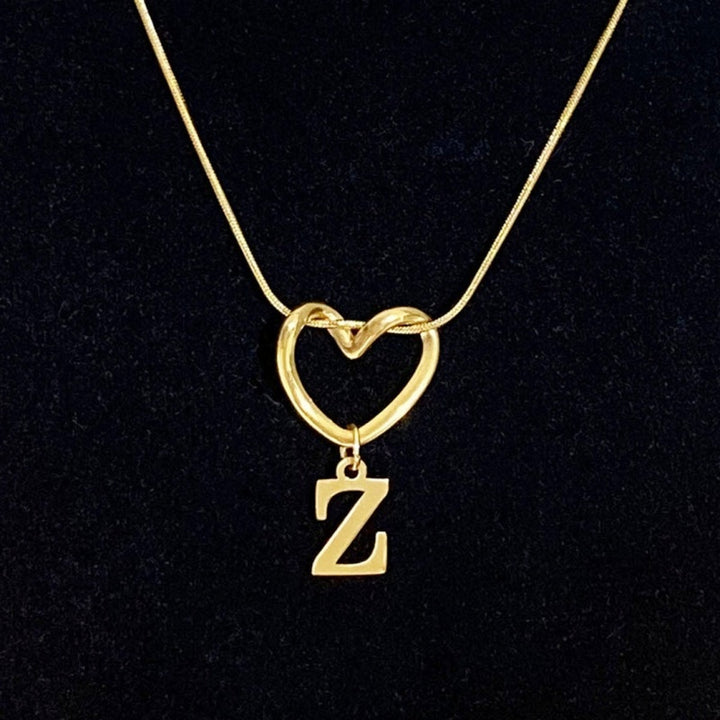 Personalized Heart Initial Necklace