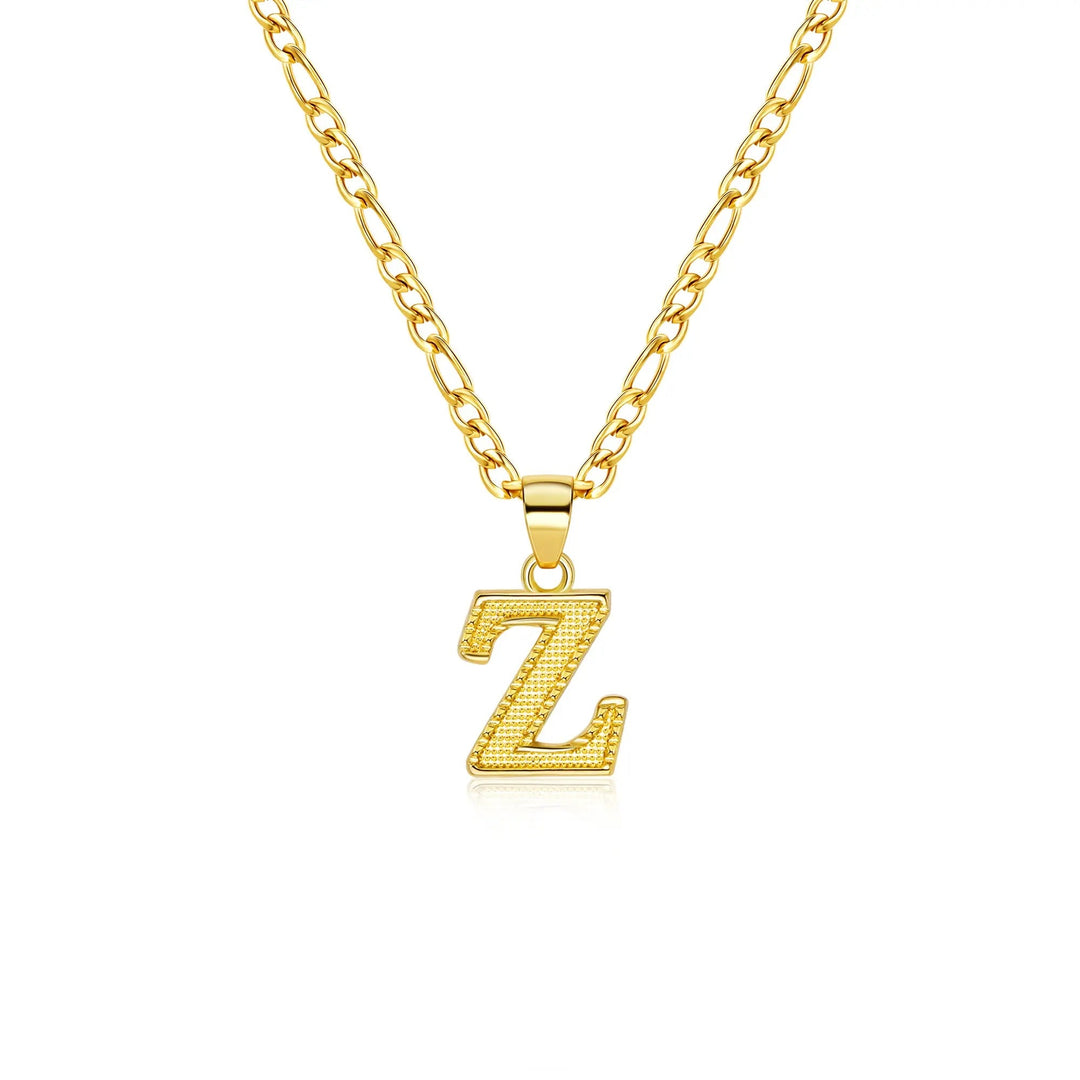 26 Letter Pendant Titanium Steel Necklace