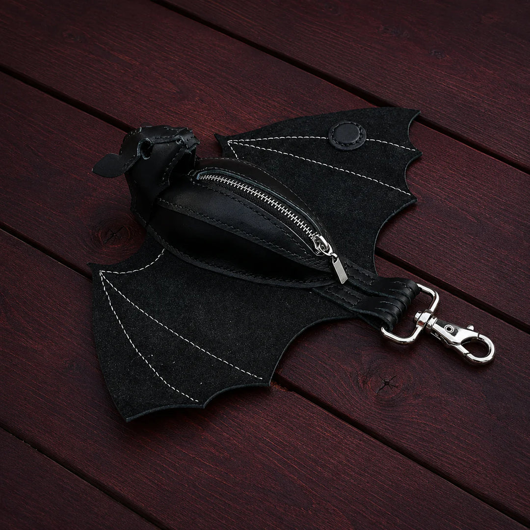 Bat Coin Purse Keychain Daily Carry Accessory