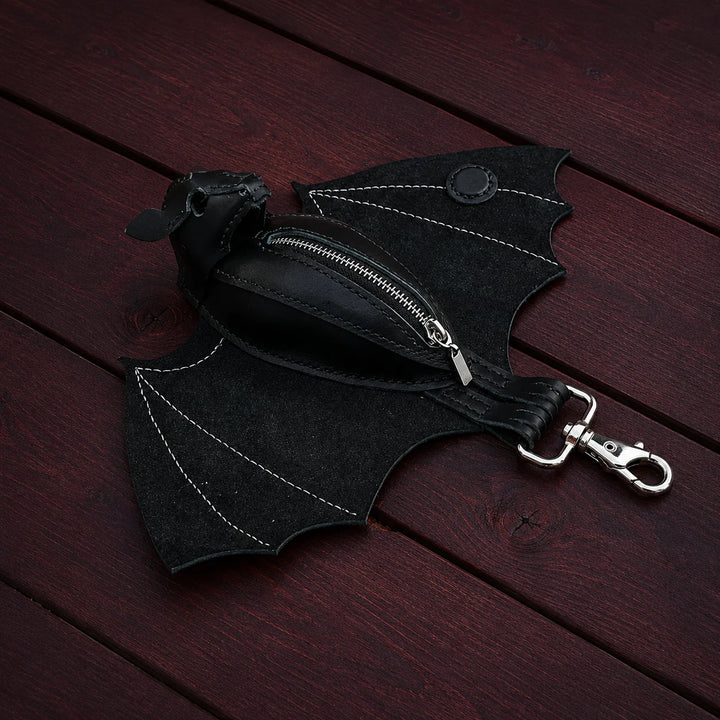 Bat Coin Purse Keychain Daily Carry Accessory