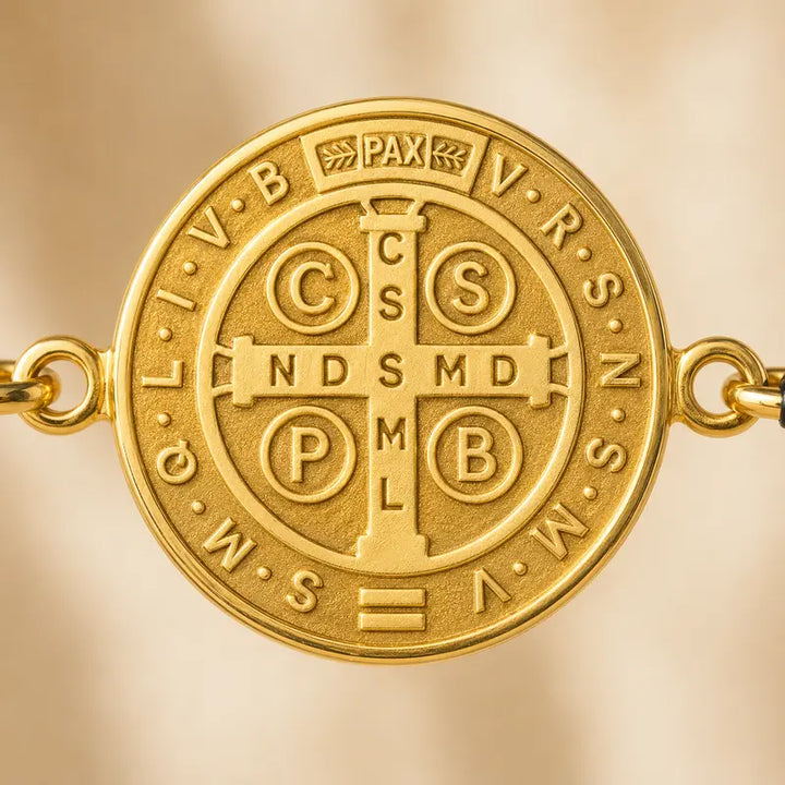 Saint Benedict Medal Cord Bracelet