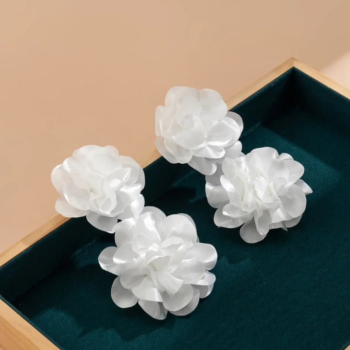 Oversized Flower Earrings Party Wear