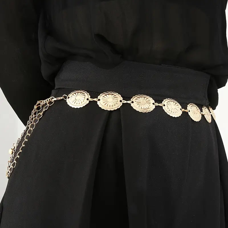 Dress Matching Floral Waist Chain