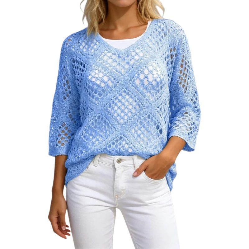 Boho Crochet Hollow Out Beach Top