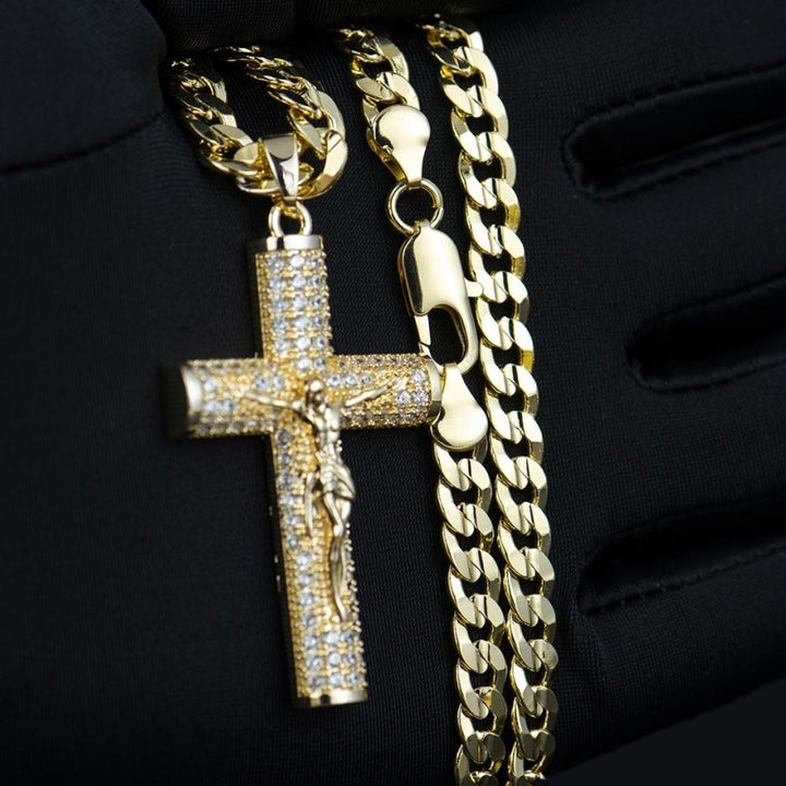 Cuban Figaro Cross Necklace DailyWear