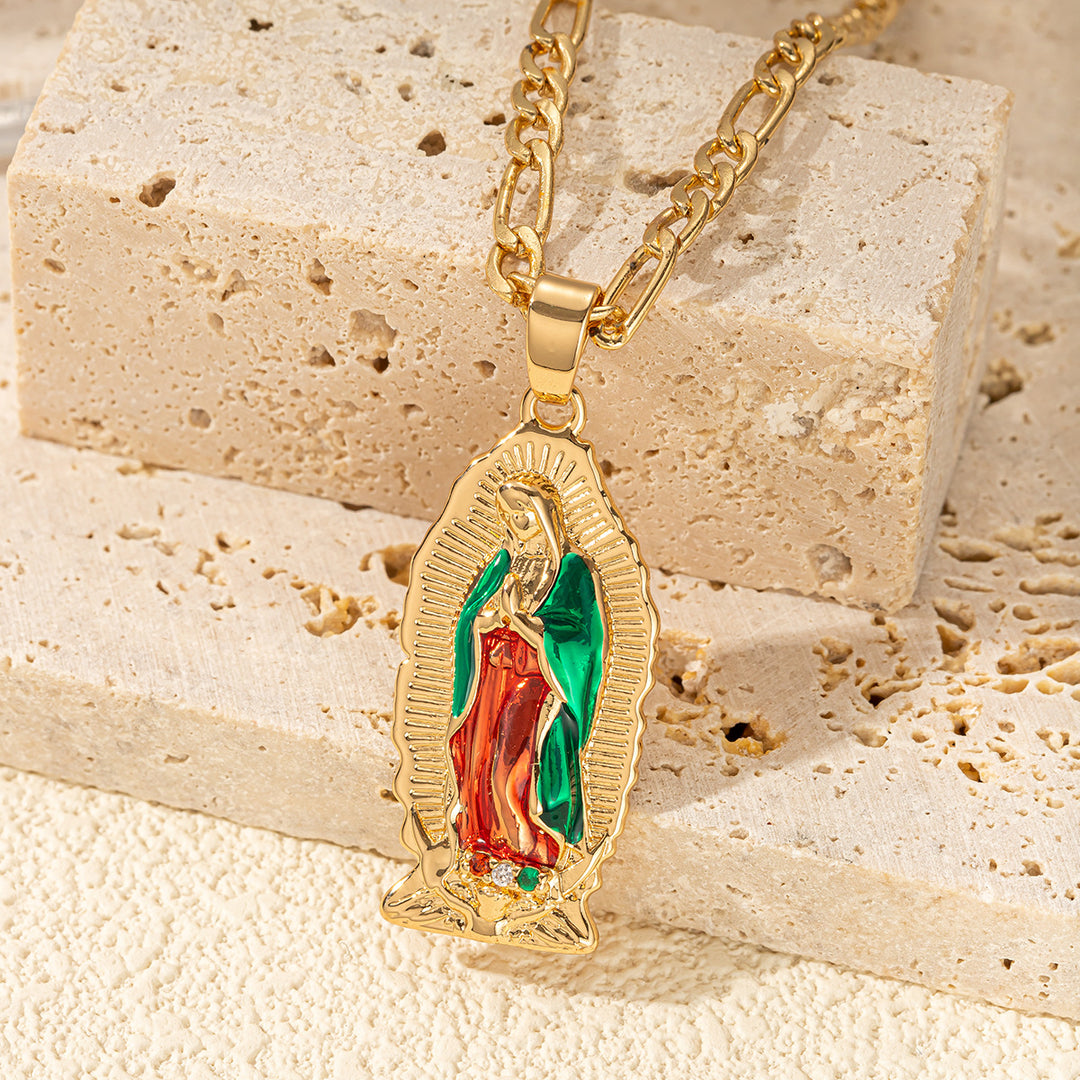 Virgin Mary Faith Pendant Necklace