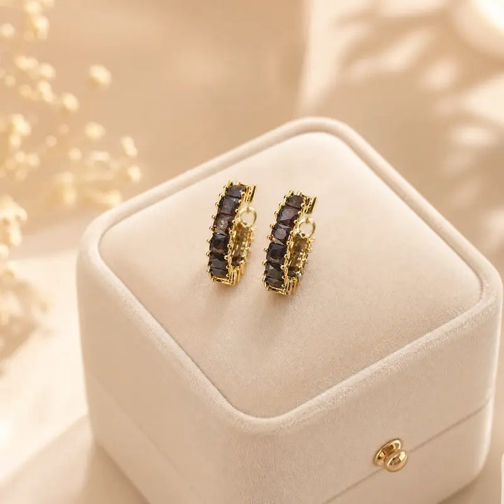 Radiant Baguette Hoop Earrings
