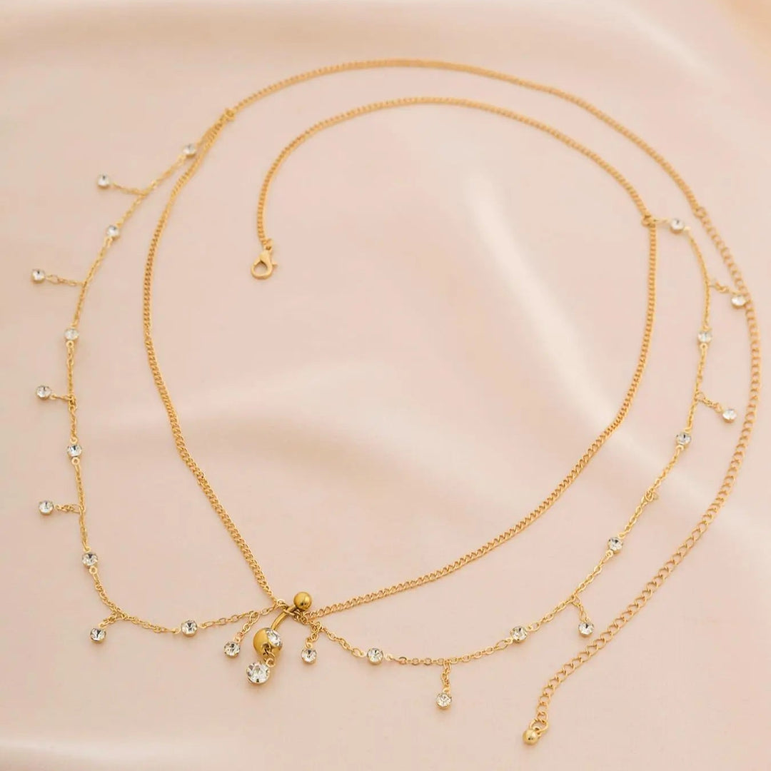 Layered Dangle Waist Chain Vacation Party Accessory