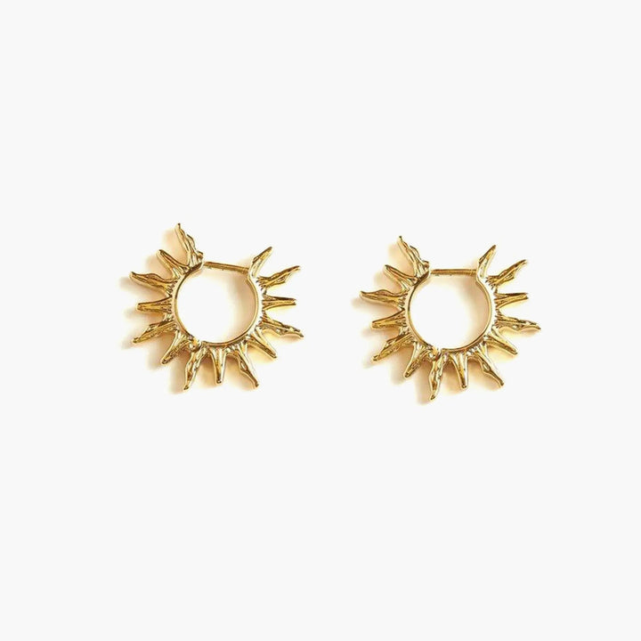 Sun Hoop Earrings Radiant Everyday Style