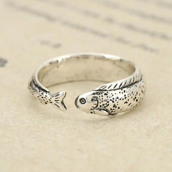 Mackerel Adjustable Opening Animal Shape Ring