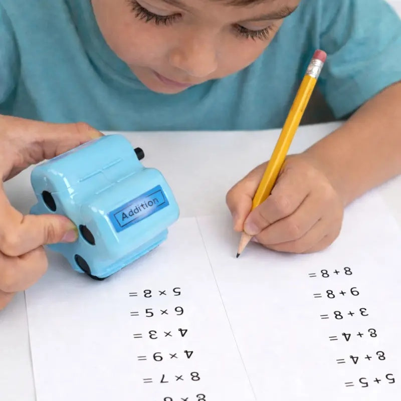 Math Stamp Roller 4 in 1 Practice Tool