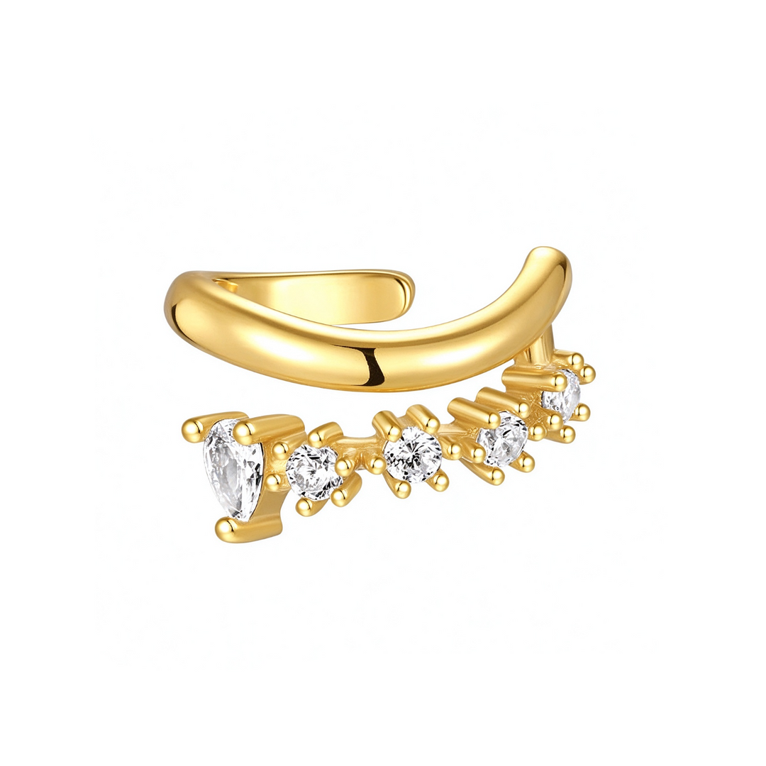 Celestial Star Ear Cuff with CZ Accents