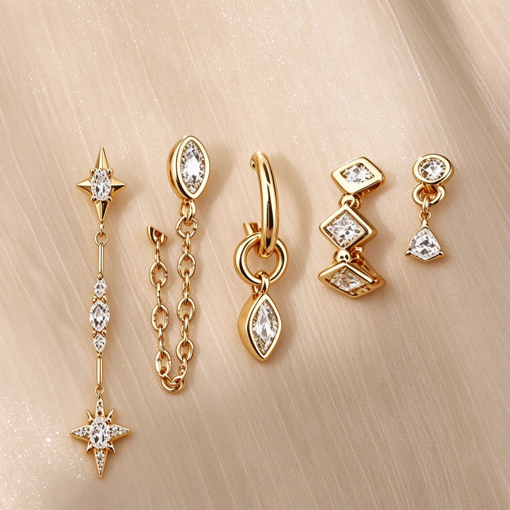 Multi Style Stackable Earring Set