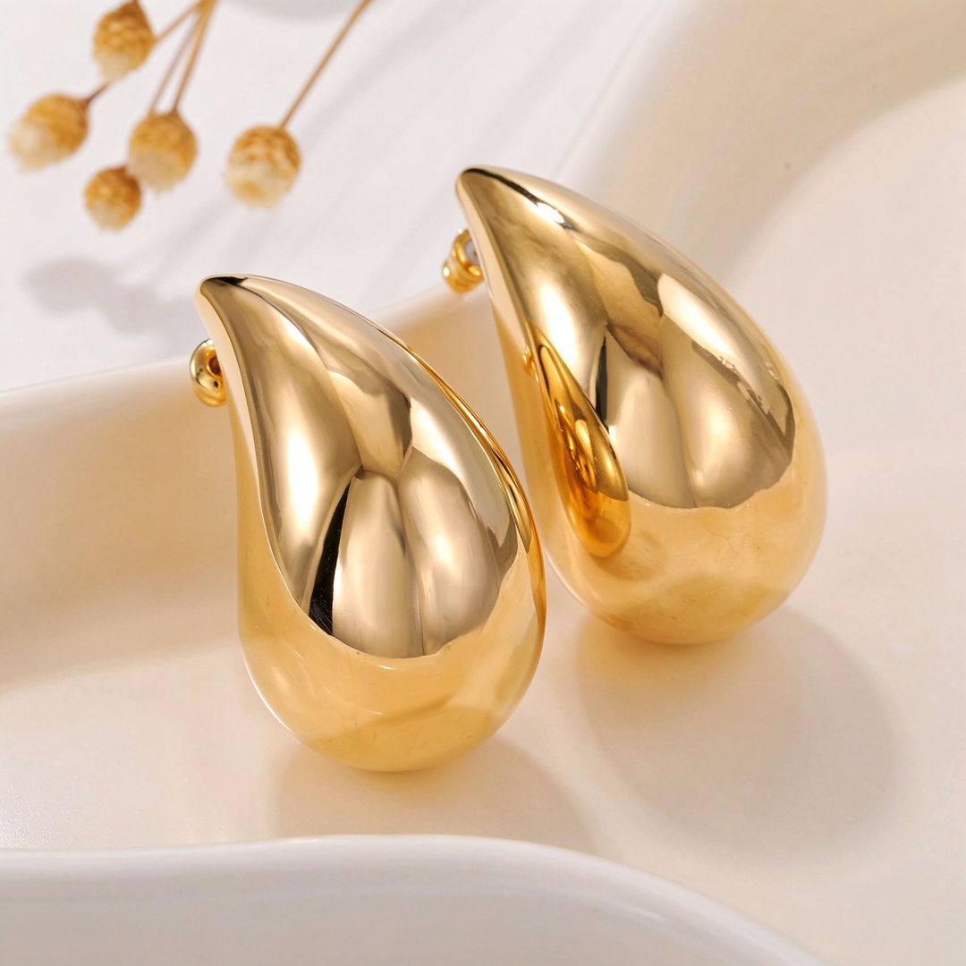Sculpted Teardrop Statement Earrings