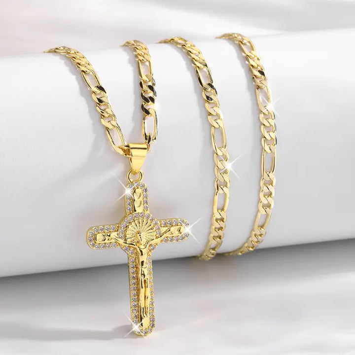 Jesus Crucifix Cross Pendant Necklace
