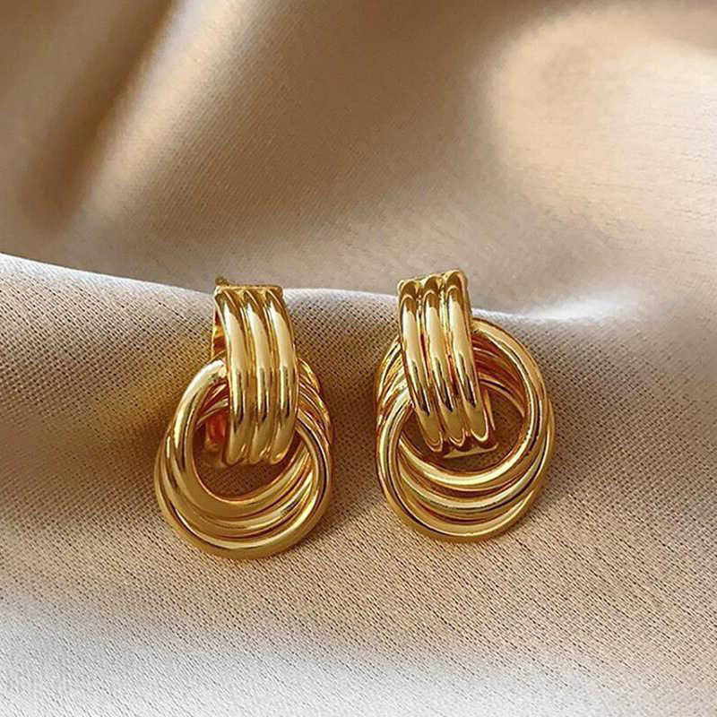 Knot-detail hoop earrings
