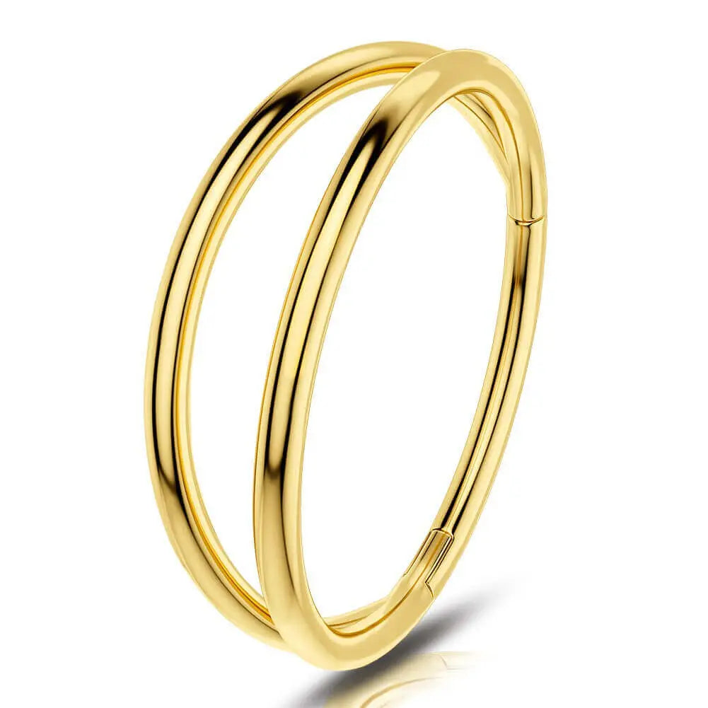 Double Hoop Piercing Ring Daily Body Wear