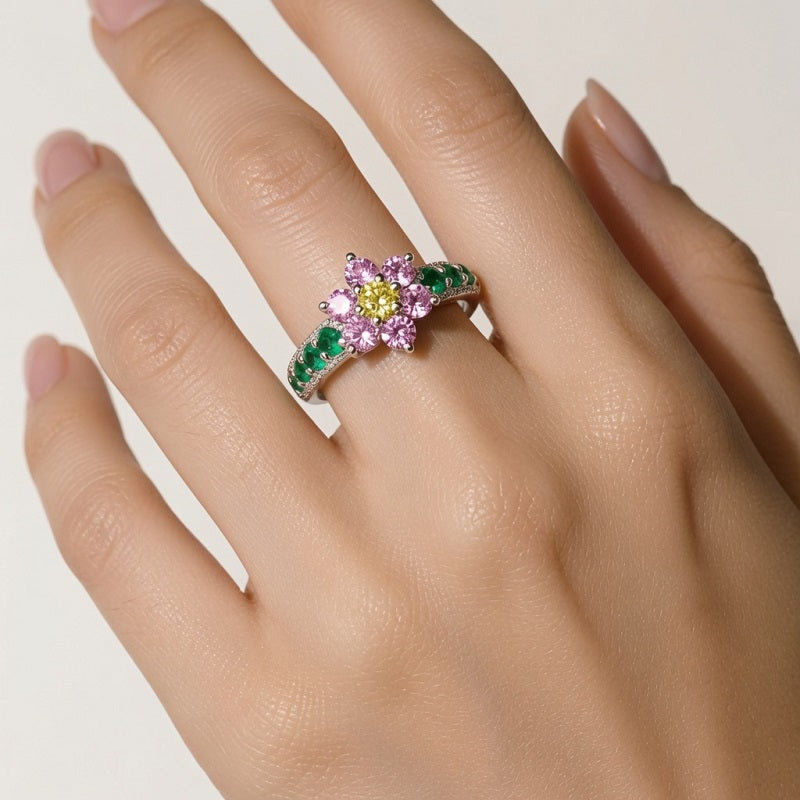 Luxury Adjustable Zircon Ring for a Sweet Look