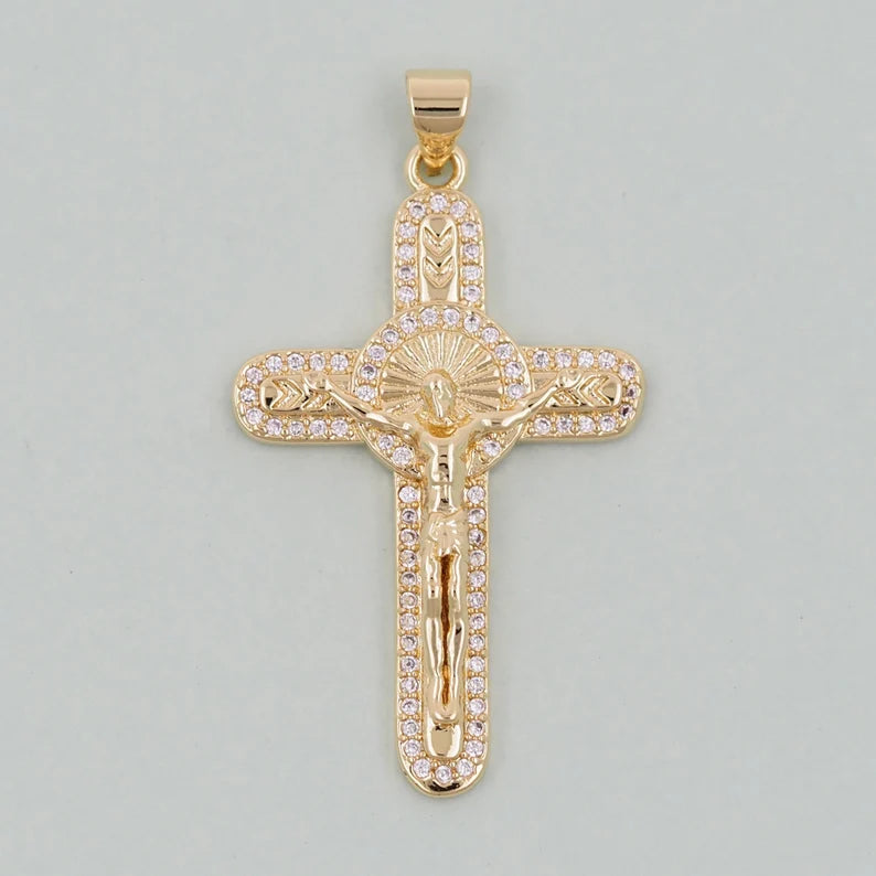 Jesus Crucifix Cross Pendant Necklace