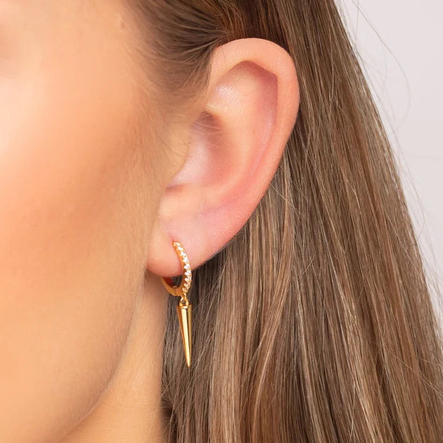 Spike Hoop Dangle Earrings for Everyday
