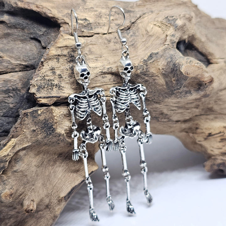 Articulated Skeleton Halloween Earrings