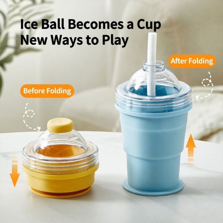 Collapsible Ice Ball Cup Travel Tumbler