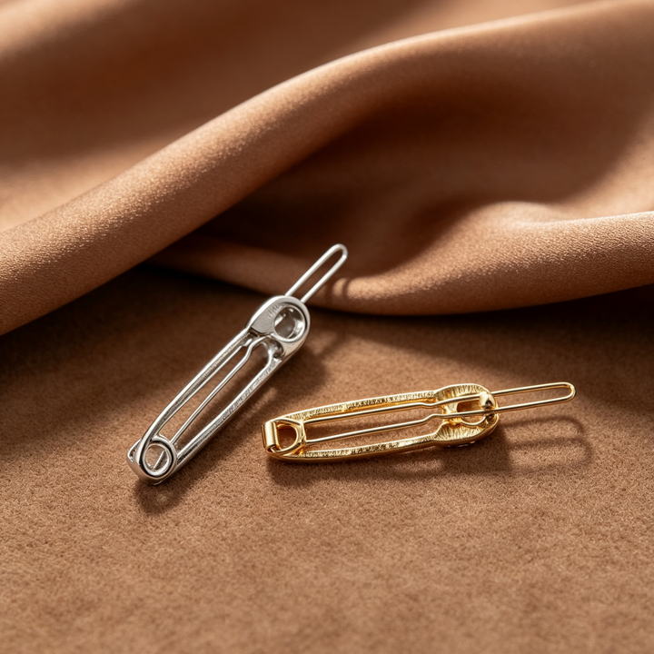 Safety Pin Hair Clips Minimal Everyday Accessory