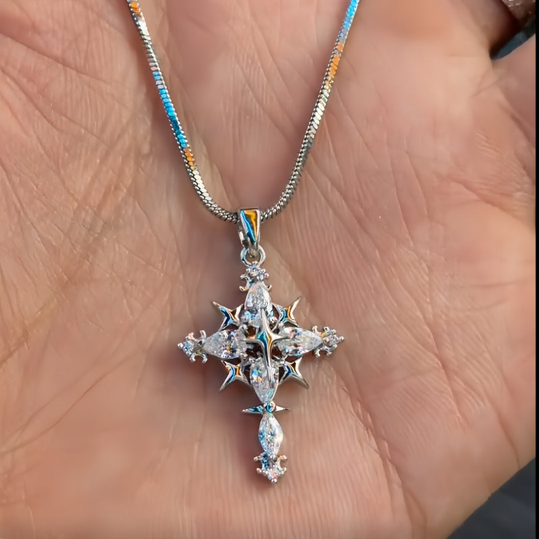 Crystal Cross Pendant Necklace