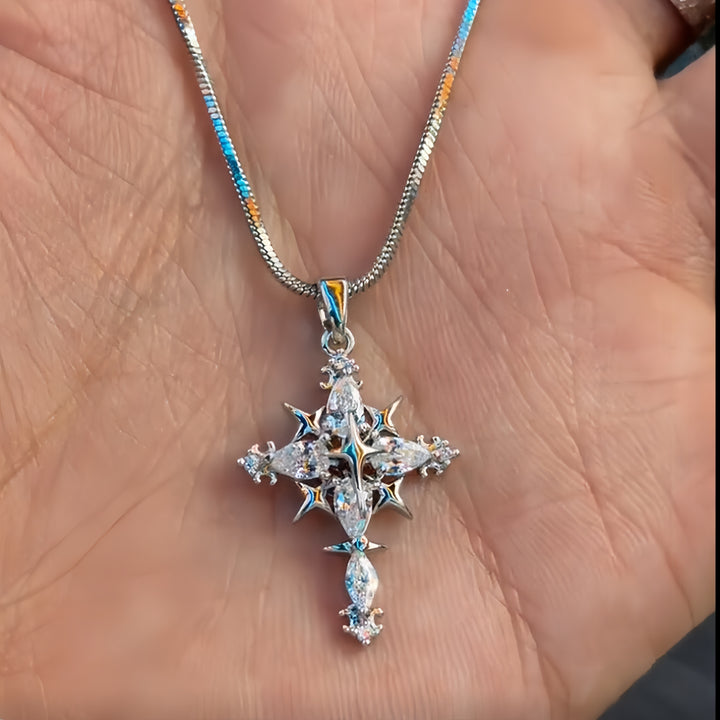 Crystal Cross Pendant Necklace