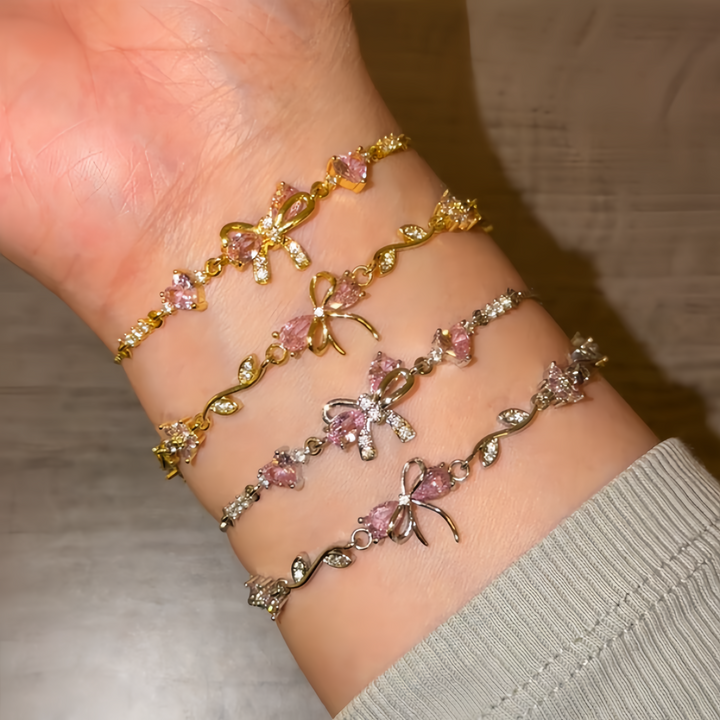 Floral Bow Zirconia Bracelet
